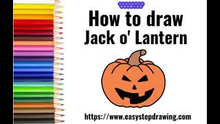 How to draw east step Jack'o lattern | #easystepdrawing #drawingstepseasy #halloween #jackolantern