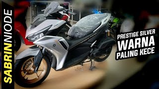 All New Yamaha Aerox 155 Connected ABS PRESTIGE SILVER