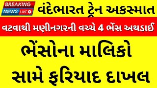 🐃🚅ભેંસોના માલિકો સામે ફરિયાદ દાખલ | આટલા વળતરની માગણી/માલધારી સમાજમાં આક્રોશ😡વંદે ભારત ટ્રેન અકસ્માત