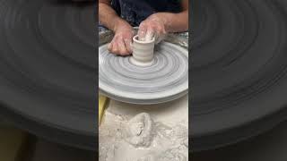 Throwing A Miniature Porcelain Vase - Matt Horne Pottery #shorts