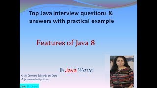 Features of Java 8 | Core java interview questions