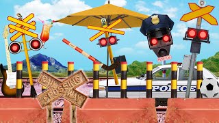 【 踏切アニメ 】 秘密のレクリエーション基地を構築する踏切 😂😂😂 Railroad Crossing that Builds a Secret Recreation Base!!