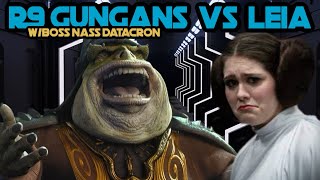 SWGOH - R9 Gungans (w/Boss Nass DC) vs Leia (arena)