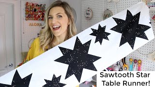 Sawtooth Star Quilt Table Runner Tutorial