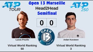 Open 13 Marseille 2023 | Lucas Pouille vs Aslan Karatsev | Semifinal | AO Tennis 2