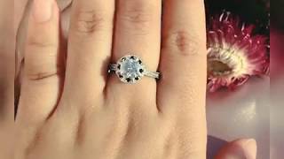 Round Moissanite Diamond Wedding Ring Engagement Promise Ring