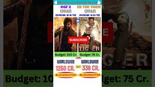 kgf2 vs ek the tiger movie box office comparison🙏✌ #shorts #ytshorts #comparison