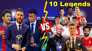 Neymar Messi Mbappe 🆚 10 Football Player Legends 🤩🔥(Ronaldo, Haaland, Salah, Harry Kane)