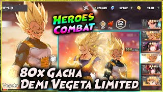 LANJUT 80x GACHA LIMITED MAJIN VEGETA & GOKU SS3 | Test Team VEGETA n GOKU 🔥 HEROES COMBAT