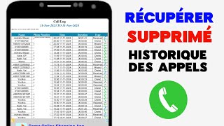 Comment récupérer l'historique des appels supprimés || Récupérer l'historique des journaux d'appels