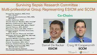 ESICM/SCCM Joint Session: Surviving Sepsis Campaign Research Priorities & Norepinephrine Challenges