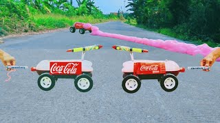 Eksperimen Mobil, Roket, Coca Cola, Mentos, Soda