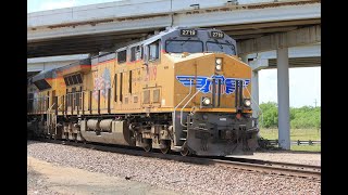 UP On BNSF Tracks, Empty Coal Train into the Siding in Wichita Falls, TX!