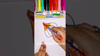 🧄🧡🇮🇳Easy independence day special drawing|happy independence day|indian flag drawing#indianflag