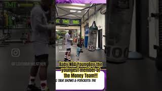 Floyd Mayweather training his grandson, Who is also rapper NBA Youngboy’s son #hiphop #sports