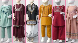 Beautifully Embroidered Dresses For Baby Girls | New Embroidery Designs for Frocks & Shirts