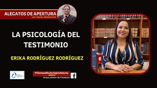 La psicología del testimonio - Erika Rodríguez Rodríguez