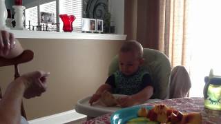 Eli eating PB&J 2 - Sept 2