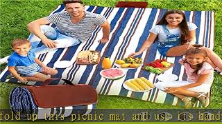 Scuddles Picnic Blankets Dual Layers Picnic Blanket for Outdoor Water-Resistant Handy Mat Tote Spri