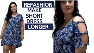 Refashion a Dress- Make a Dress Longer & add some Style - Easy Sewing