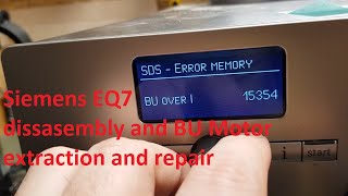 Repair of Siemens eq7 brewing unit. Motor extraction/ how to split the frame