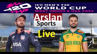 SOUTH AFRICA v USA MATCH 41 LIVE SCORES | SA v USA LIVE MATCH | ICC T20 World Cup 2024 | 1ST INNINGS