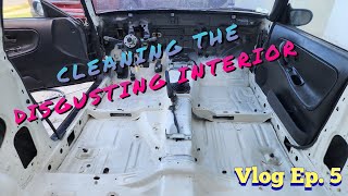 Hosing Down My 240sx Interior After 10 Years In A Garage