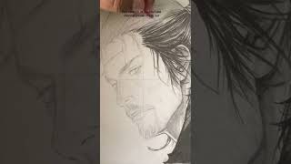 #shorts How To Draw Musashi Miyamoto From Vagabond Step By Step