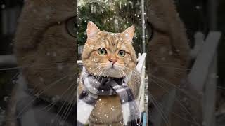 Cat in Snow Compilation #shorts #cats #funnyvideo