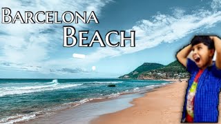 Barcelona's Beach | Vlog| Spain| Barcelona| DIYA AND BRO