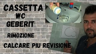 Cassetta incasso Geberit Samba smontaggio  pulizia dal calcare e revisione