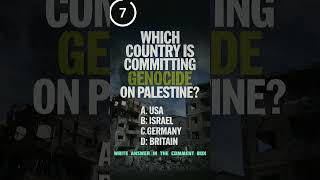 Genocide on Palestine🇵🇸? #quiz #knowledge #education #genocide