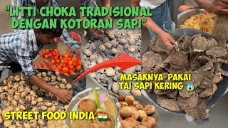 Makanan India viral‼️masak pakai tai🐄||makanan pinggir jalan India vrindafan||