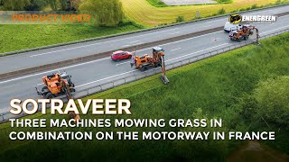 🌱 Three machines mowing grass in combination on the motorway in France | SOTRAVEER #mowinggrass