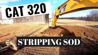 Caterpillar 320 Stripping Sod *HD*