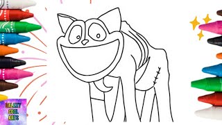 Catnap From Poppy Playtime Chapter 3 Coloring Pages #coloring #coloring_pages #drawing #made