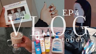 #vlogtober | EP. 4| China mall haul + hair prep + New nails + making ice coffee + GRWM for movies.