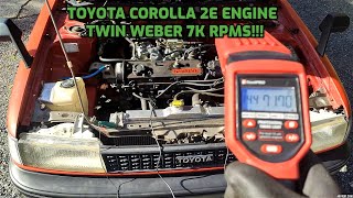 Toyota Corolla 2E Engine Twin Weber 7K RPMS!!!