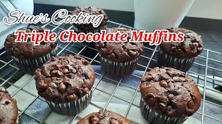 Triple Chocolate Muffins | Muffins Thermomix | Shue Mad About Muffins