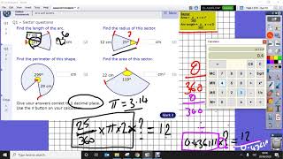 year 9 arcs and sectors homework on my maths