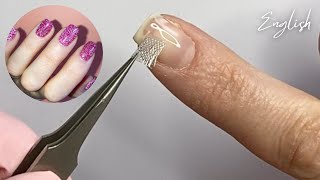 Scary Nail Disaster Fixed with Fiberglass and Flesh Effect Gel Polish!