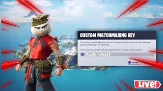 CUSTOM MATCHMAKING FORTNITE LIVE & FASHION SHOW SKIN CONTEST!!