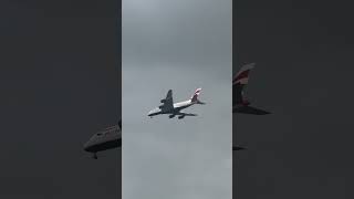 British Airways Airbus A380 approach to LHR 4K