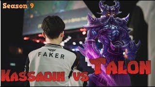 Faker - Kassadin vs Talon Mid - Patch 9.19 LoL Season 9 KR Ranked | League of Legends Replays