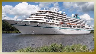 Cruise Ship AMERA sailing down Kiel Canal