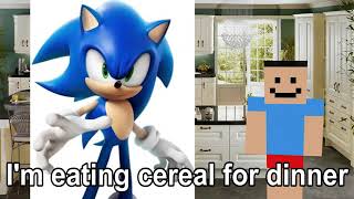 Sonic Eats Cereal