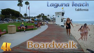 Boardwalk in Laguna Beach CA in 4K