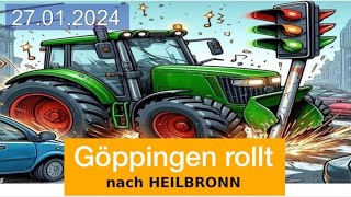 Der Konvoi - Göppingen rollt nach Heilbronn am 27.01.2024 (Aufruf)