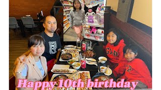 Mukbang Birthday Celebration! Lianne 10th birthday ~with special birthday messages included in video