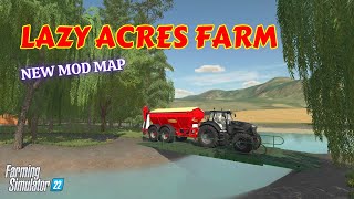 "LAZY ACRES FARM" FS22 Map Tour/Review | New Mod Map | Farming Simulator 22 | PS5